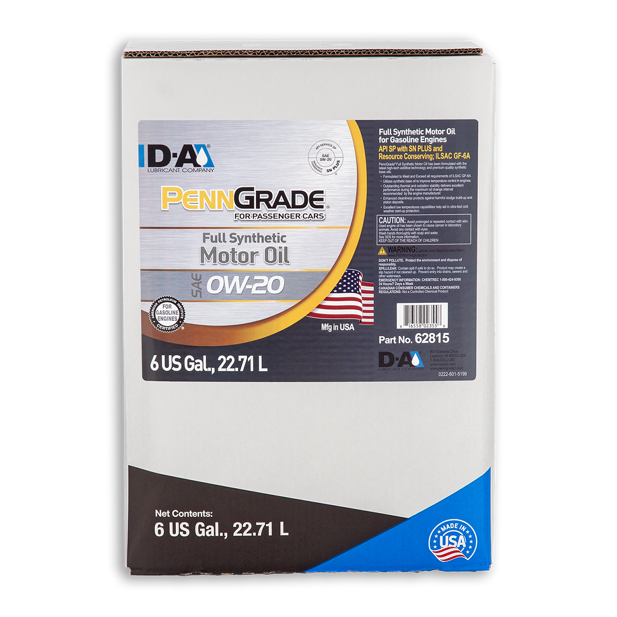 PENNGRADE FULL SYNTHETIC MOTOR OIL SAE 0W-20