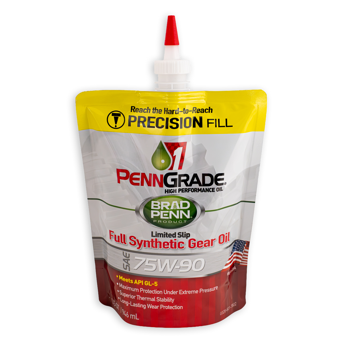 PENNGRADE 1® FULL SYNTHETIC, LIMITED SLIP GL-5 GEAR OIL POUCH SAE 75W-90